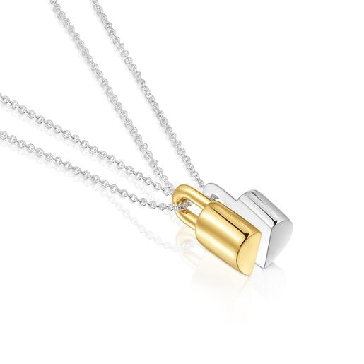 Pack of two two-tone heart motif Necklaces TOUS Unlock