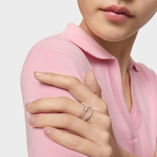 White Gold TOUS Brillants Ring with Diamond