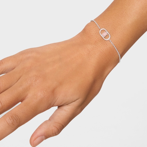 Pulsera cadena de plata y cuarzo Camille