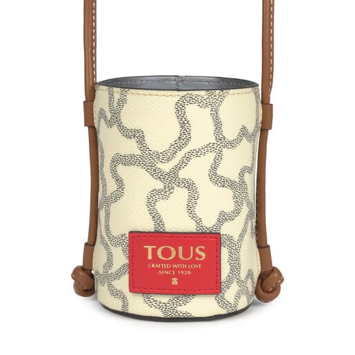 Pack thermos bottle and cover Kaos in beige