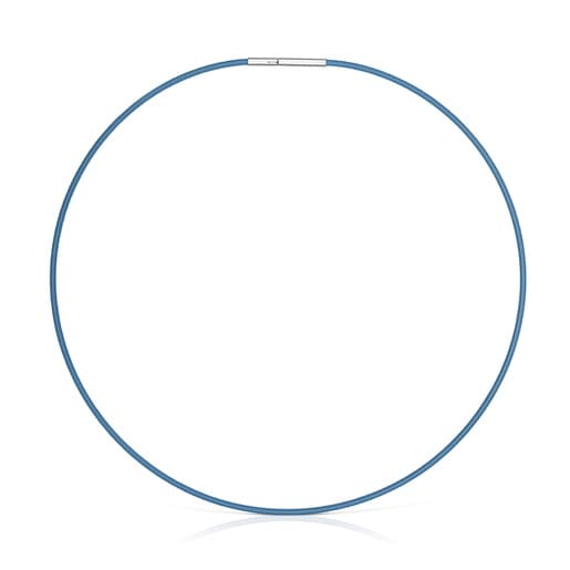 Collar de acero turquesa 2 mm TOUS Mesh Tube