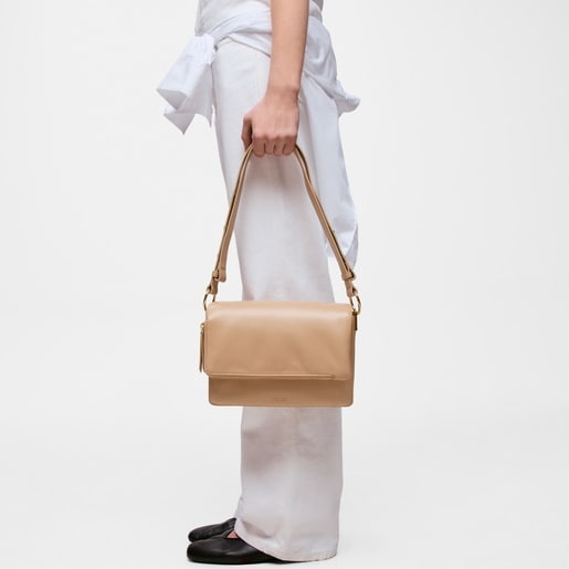 Sac à bandoulière sable moyen TOUS Audree Soft