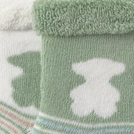 Pack of 2 pairs of baby socks in SSocks green