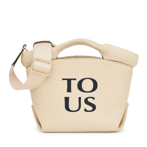 Small beige leather TOUS Balloon Tote bag