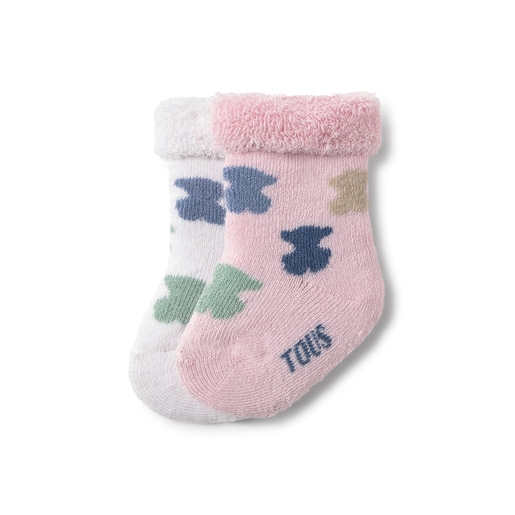Pack of 2 pairs of baby socks in SSocks pink
