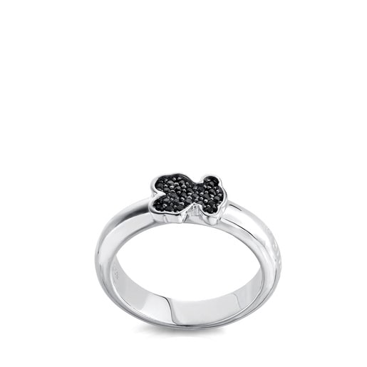 Silver TOUS Gen Ring with Spinels Bear motif