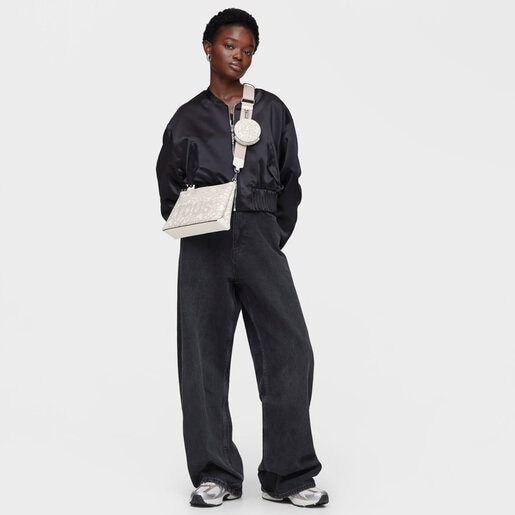 Light gray Flat Crossbody bag Kaos Mini Evolution