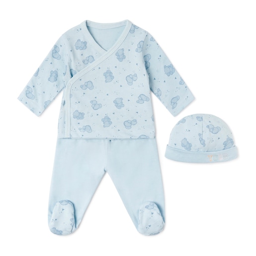 Newborn baby outfit Pic sky blue