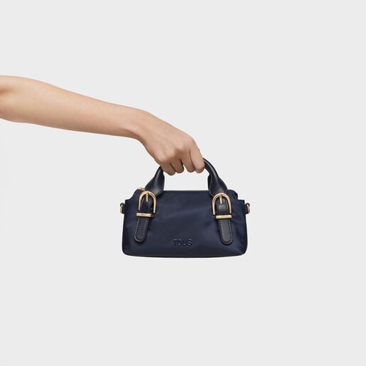 ネイビーブルーのスモールボーリングバッグ TOUS Buckles Soft