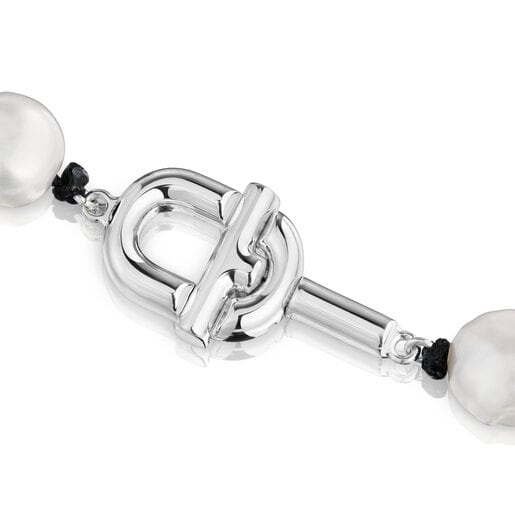 Collar de nylon negro con perlas cultivadas 44 cm TOUS MANIFESTO
