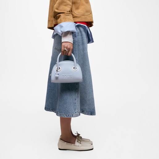 ブルーグレーのスモール・ボーリングバッグ TOUS Poppy