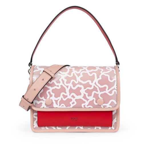 Medium transparent and pink Audree crossbody bag