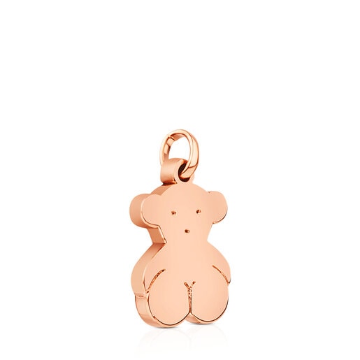 Colgante grande Sweet Dolls oso con baño de oro rosa 18 kt sobre plata