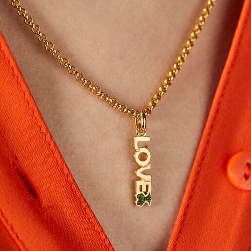 TOUS Crossword Love Pendant with bear | Plaza Las Americas