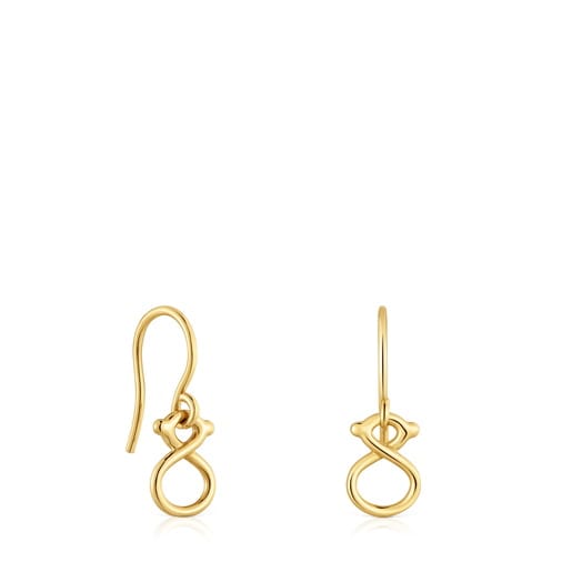 9kt gold bear-motif Hook earrings TOUS Infinity