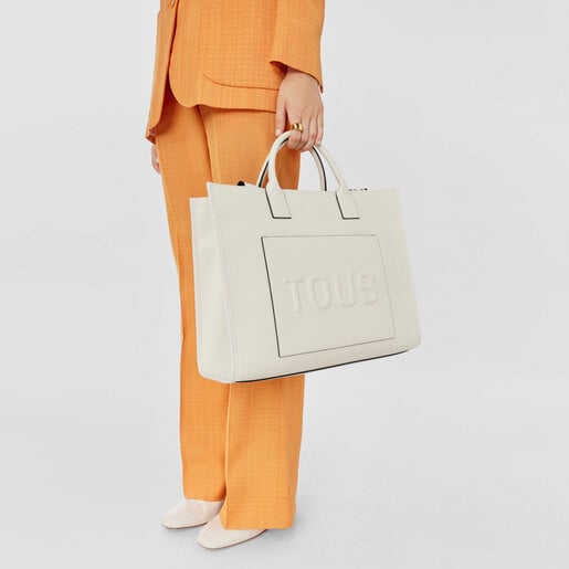 תיק נשיאה TOUS La Rue Amaya גדול בצבע בז'