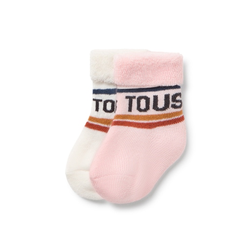 Lot de 2 parells de mitjons per a nadó SSocks rosa