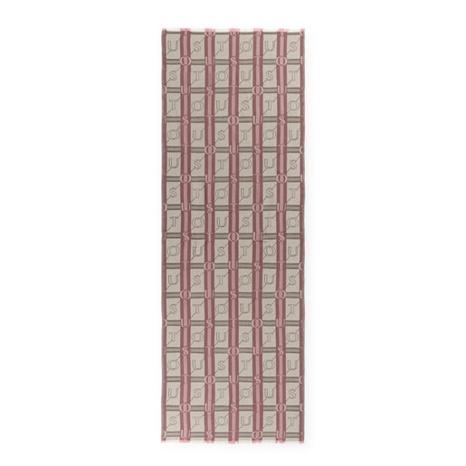 Jacquard-Foulard TOUS Legacy in Beige und Pink