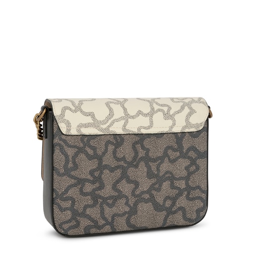 ベージュ＆ブラウンのスモールクロスボディバッグ Kaos Legacy