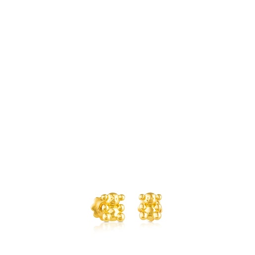 Gold Bubble Bear Earrings
