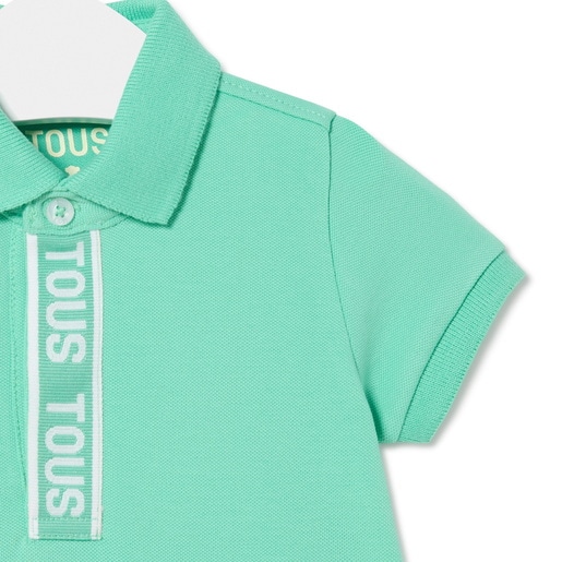 Piqué polo t-shirt in Casual mist