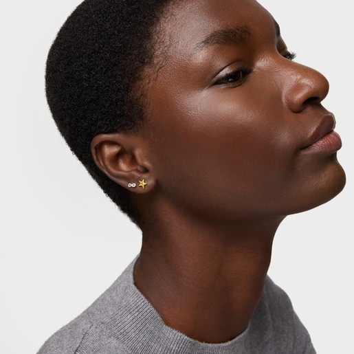 Boucles d’oreilles étoile en argent plaqué or 18 ct TOUS Motivos