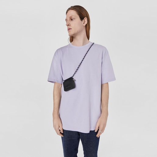 Black TOUS Empire Padded Hanging change purse