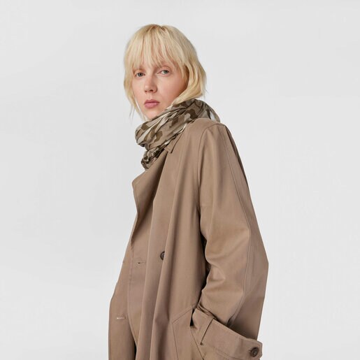 ベージュのモダールマフラー Kaos Mini Evolution