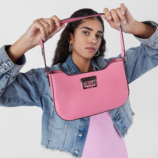 Bolso de hombro de piel rosa TOUS Legacy