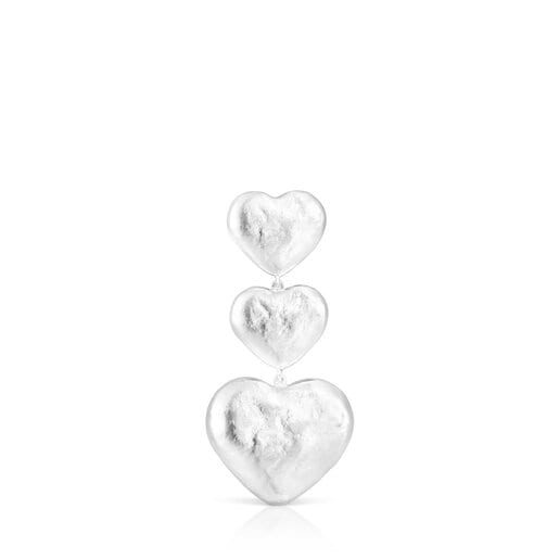 1/2 Arete de plata corazones Duna San Valentín