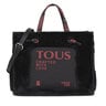 Sac shopping Amaya Fur moyen noir