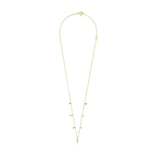 Collar de oro con gemas y motivos Virtual Garden