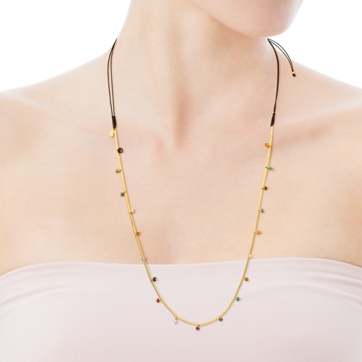 Vermeil Silver Elise Necklace with Gemstones