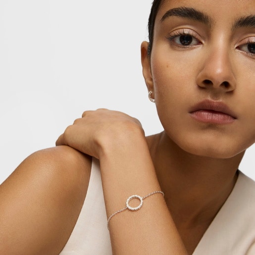 سوار  Straight من الفضة و شكل القرص