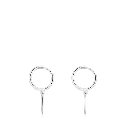 TOUS シルバー フープピアス ハートモチーフを添えたシルバーのフープピアス TOUS Motif | TOUS