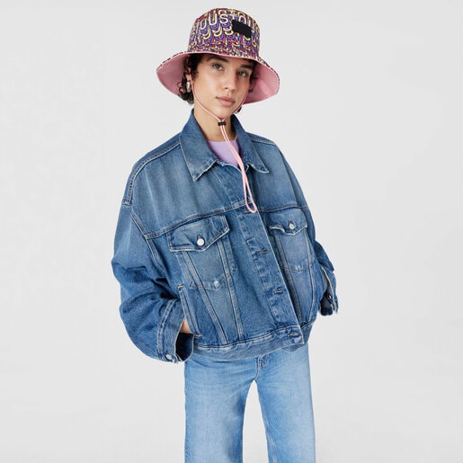 ピンクのリバーシブル・バケットハット TOUS Vera Doble