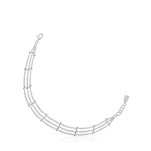 Silver triple Chain bracelet TOUS Basics