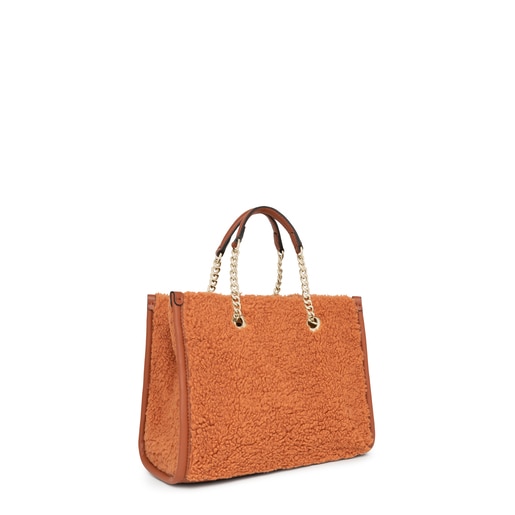 Sac shopping Amaya Warm moyen brique