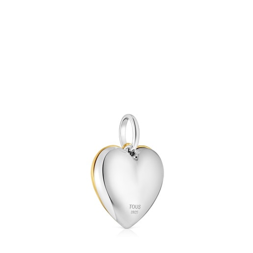 Two-tone double heart Pendant Medallions