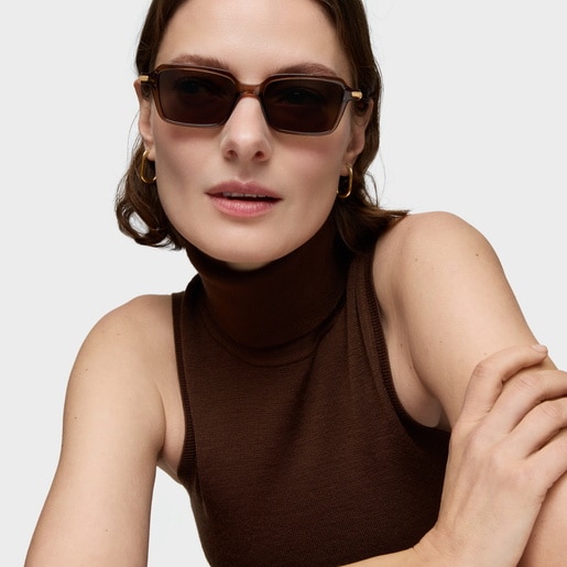 Brown Sunglasses TOUS Square Metal