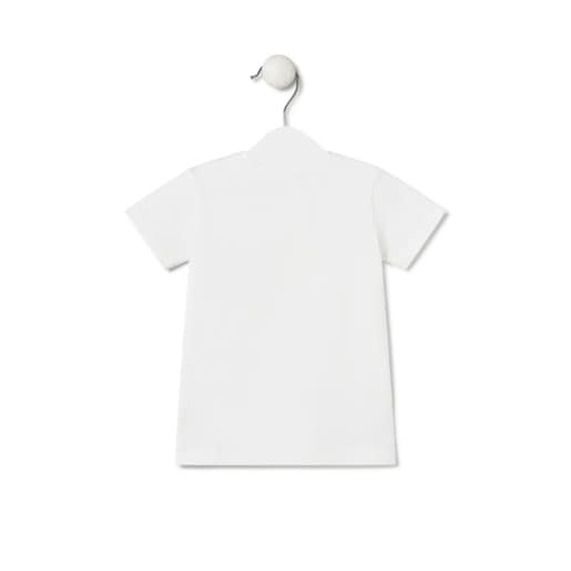 Boys beach t-shirt in Puff blue