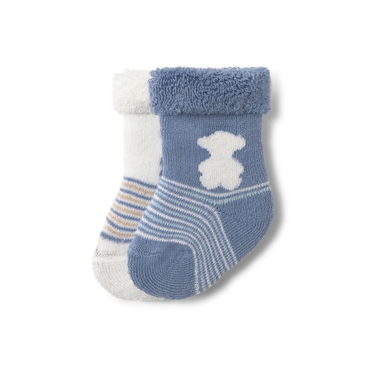 Pack of 2 pairs of baby socks in SSocks blue
