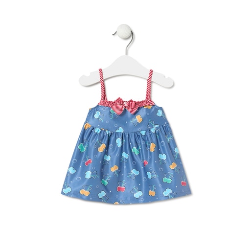 Vestido de tirantes niña Coctel azul