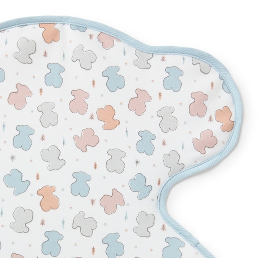 Bear-shaped travel changing mat in Colors blue