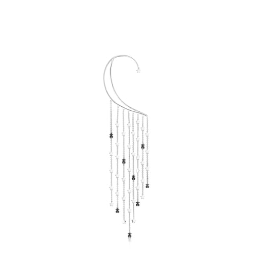 Silver Magic Nature chain Earcuff with spinels | TOUS