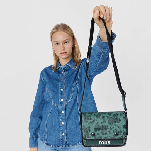 グリーンカラーのスモール・クロスボディバッグ Kaos Pix Audree