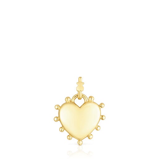 Pendentif en argent vermeil cœur San Valentín