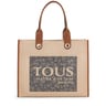 Borsa shopping grande Amaya Kaos Icon marrone e beige