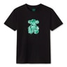 ブラック＆ターコイズのTシャツ Bear Gemstones