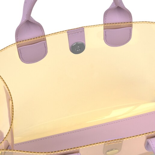 Shopping mediano Amaya Vinyl transparente multicolor